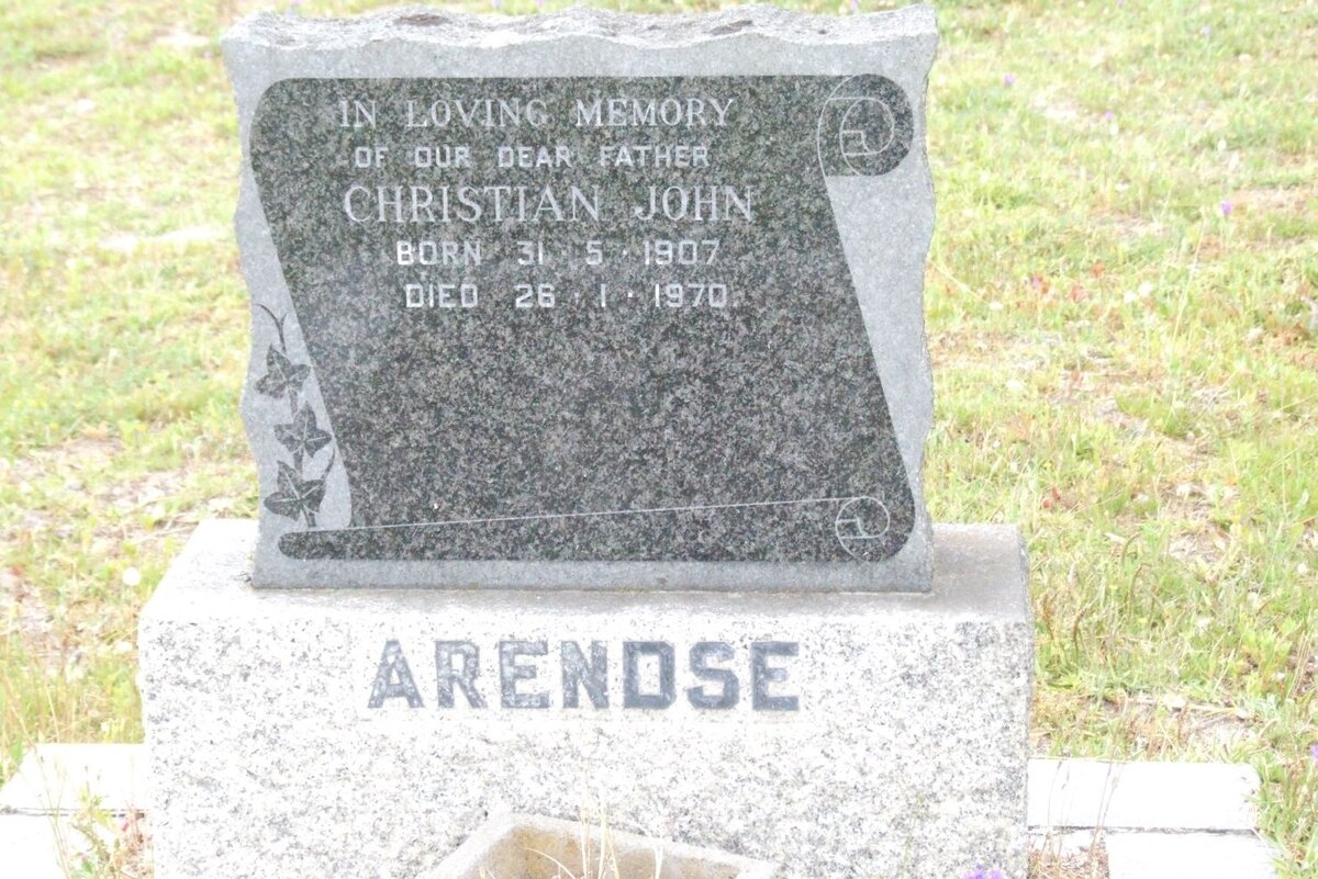 ARENDSE Christian John 1907-1970