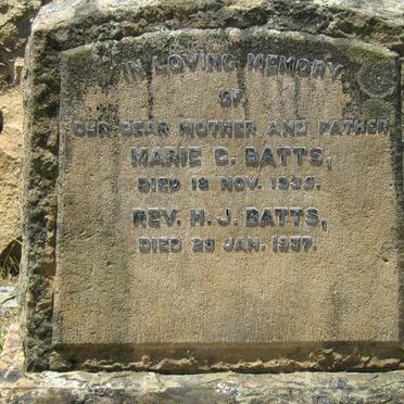 BATTS H.J. -1937 &amp; Marie G. -1935