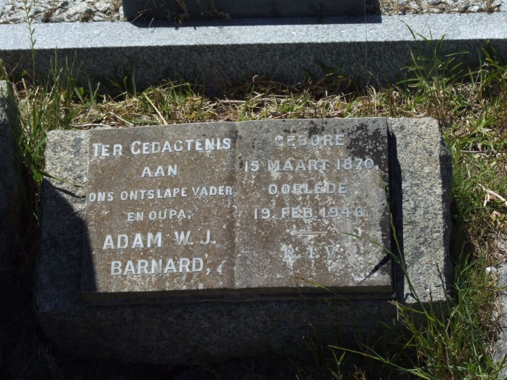 BARNARD Adam W.J. 1870-1946