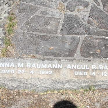 BAUMANN Angul R. -1965 &amp; Anna M. -1962