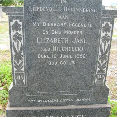 BASTIAANSE Elizabeth Jane nee HITCHCOCK -1956