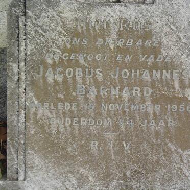 BARNARD Jacobus Johannes -1950