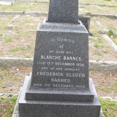 BARNES Frederick Elsden -1953 &amp; Blanche -1930