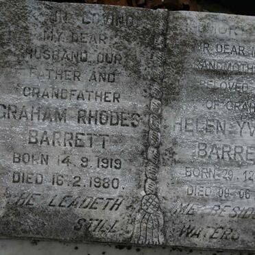 BARRETT Graham Rhodes 1919-1980 &amp; Helen Yvonne 1920-1999