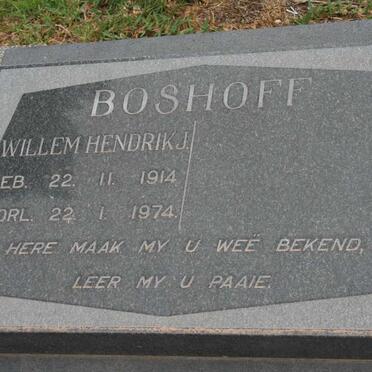 BOSHOFF Willem Hendrik J. 1914-1974