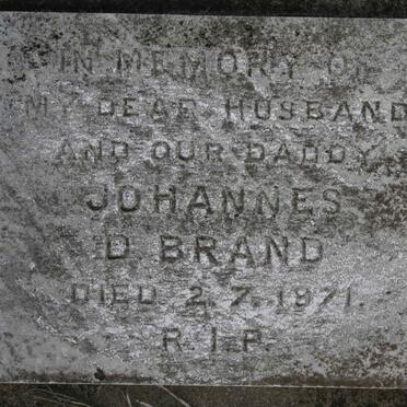 BRAND Johannes D. -1971