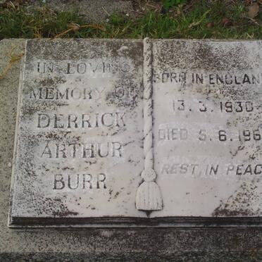 BURR Derrick Arthur 1930-1964