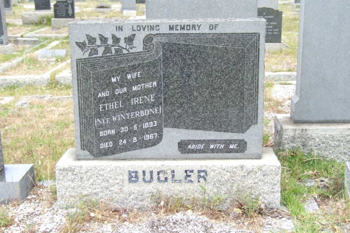 BUGLER Ethel Irene nee WINTERBONE 1893-1967