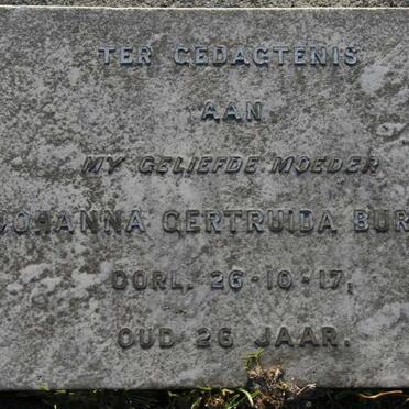 BURGER Johanna Gertruida -1917