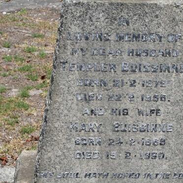 BUISSINNE Templer 1879-1956 &amp; Mary 1889-1960