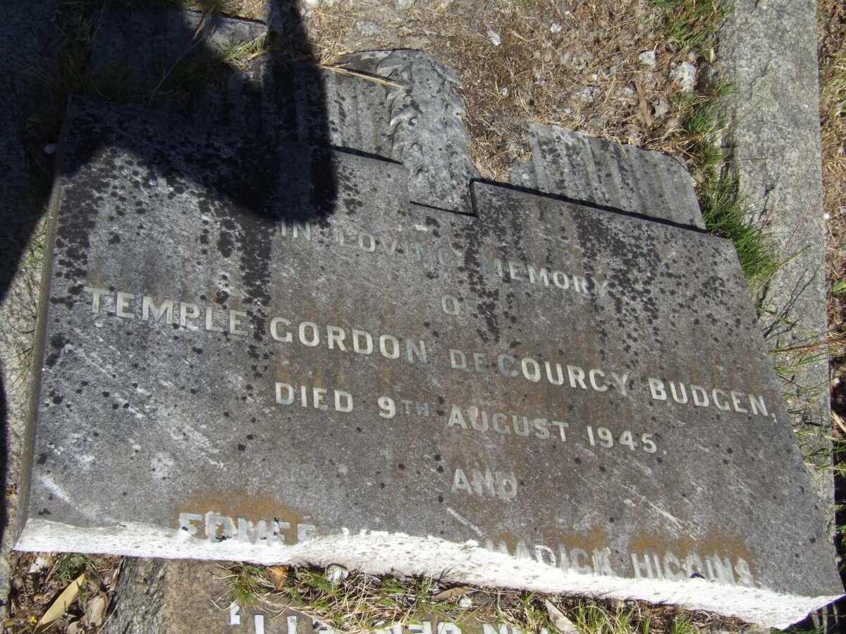 BUDGEN Temple Gordon De Courcy -1945 :: HIGGINS Edmee ??adick