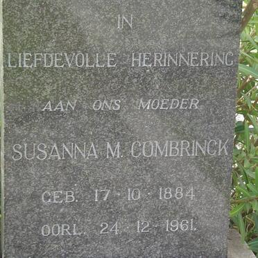 COMBRINCK Susanna M. 1884-1961