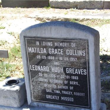 COLLINS Matilda Grace 1869-1957 :: GREAVES Leonard Hugh 1926-1983 :: WAREHAM Grace nee ?