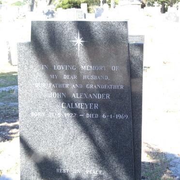 CALMEYER John Alexander 1922-1969