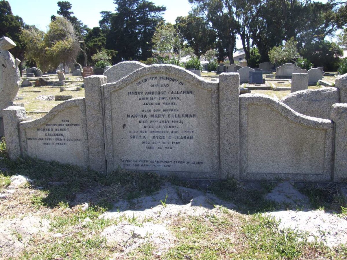CALLANAN Harry Ambrose -1945 &amp; Martha Mary -1952