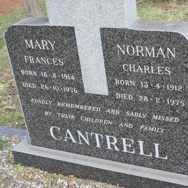 CANTRELL  Norman Charles 1912-1975 &amp; Mary Frances 1914-1976