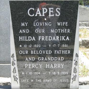 CAPES Percy Harry 1914-1995 &amp; Hilda Fredarika 1920-1981