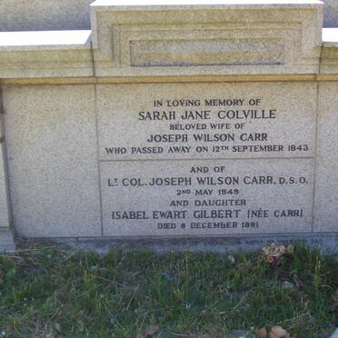 CARR Joseph Wilson -1949 &amp; Sarah Jane Colville -1943 :: GILBERT Isabel Ewart nee CARR -1991