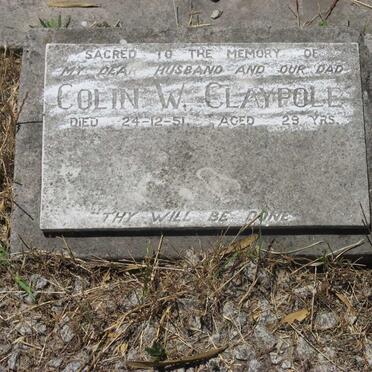 CLAYPOLE Colin W. -1951