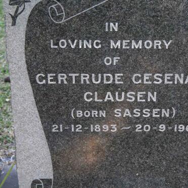 CLAUSEN Gertrude Gesena nee SASSEN 1893-1961