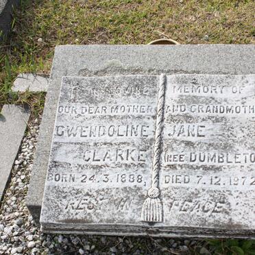 CLARKE Gwendoline Jane nee DUMBLETON  1888-1972