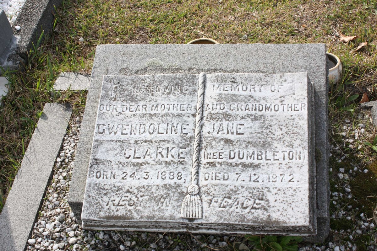 CLARKE Gwendoline Jane nee DUMBLETON  1888-1972