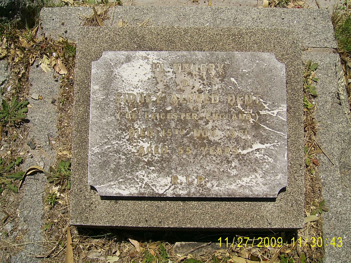 DENT Sidney Alfred -1961