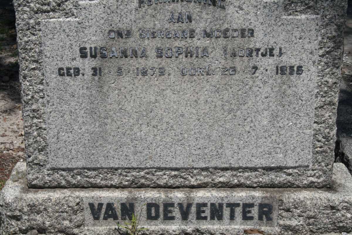 DEVENTER Susanna Sophia, van nee NORTJE 1879-1956