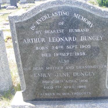 DUNGEY Arthur Leonard 1905-1958 &amp; Emily Jane 1906-1966