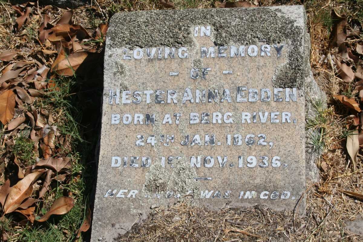 EBDEN Hester Anna 1862-1936