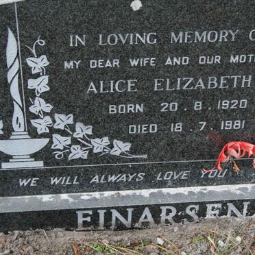 EINARSEN Alice Elizabeth 1920-1981