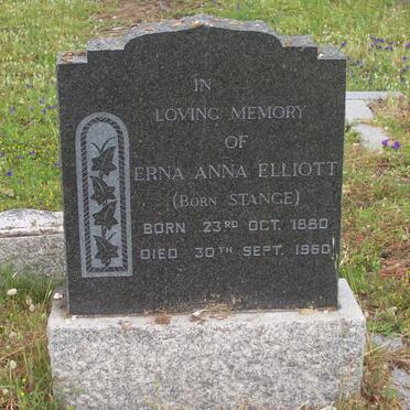 ELLIOTT Erna Anna nee STANGE 1880-1960