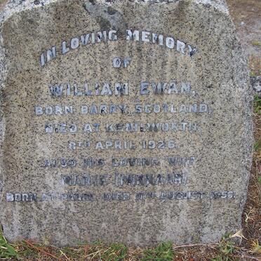 EWAN William -1926 &amp; Marie MINNAAR -1956