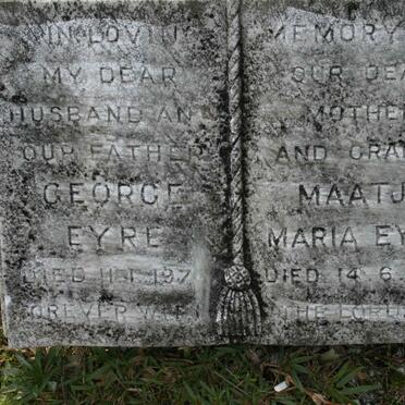 EYRE George -1973 &amp; Maatje Maria -1977