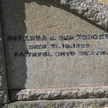 FORGES Susanna E., des -1969