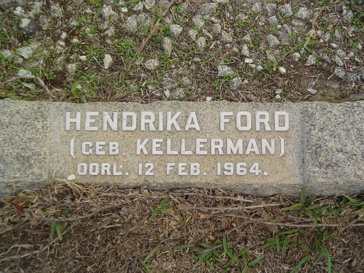 FORD Hendrika nee KELLERMAN -1964