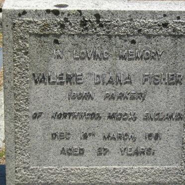 FISHER Valerie Diana nee PARKER -1961