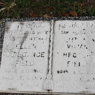 FIELD Vivian Hector 1902-1986 &amp; Ellen Constance 1903-1972
