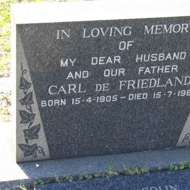 FRIEDLAND Carl, de 1905-1961