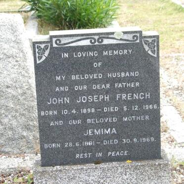 FRENCH John Joseph 1898-1966 &amp; Jemima 1901-1969