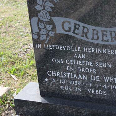 GERBER Christiaan de Wet 1959-1984