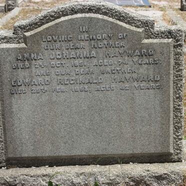 HAYWARD Edward Reginald -1953 &amp; Anna Johanna -1951