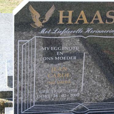 HAAS Jean Carol nee SMITH 1958-2005