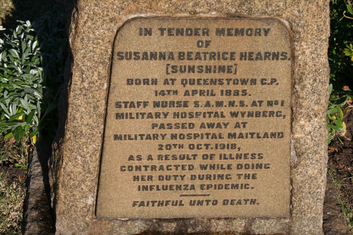 HEARNS Susanna Beatrice 1885-1918