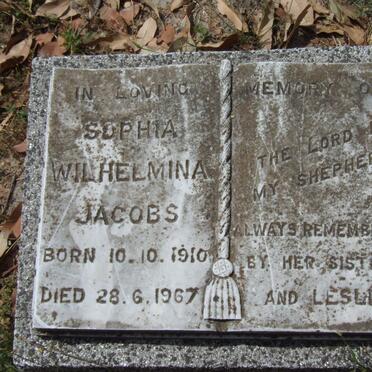 JACOBS Sophia Wilhelmina 1910-1967
