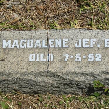 JEFFERY Magdalene -1952
