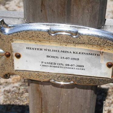 KLEINSMITH Hester Wilhelmina 1915-2009