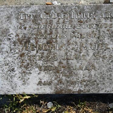 KRIEL Hendrik C. -1949