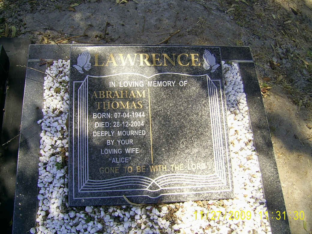 LAWRENCE Abraham Thomas 1944-2004