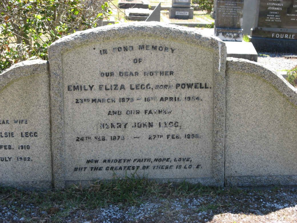 LEGG Henry John 1874-1958 &amp; Emily Eliza 1979-1954 :: LEGG Joan Elsie 1910-1982 _1